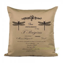 Poduszki Ozdobne Beżowe Ważki