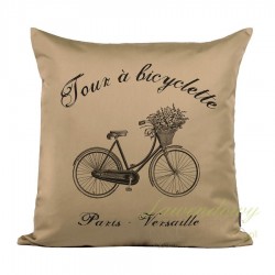 Poduszki Ozdobne Beżowe Rower