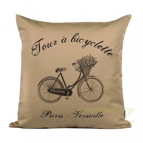 Poduszki Ozdobne Beżowe Rower