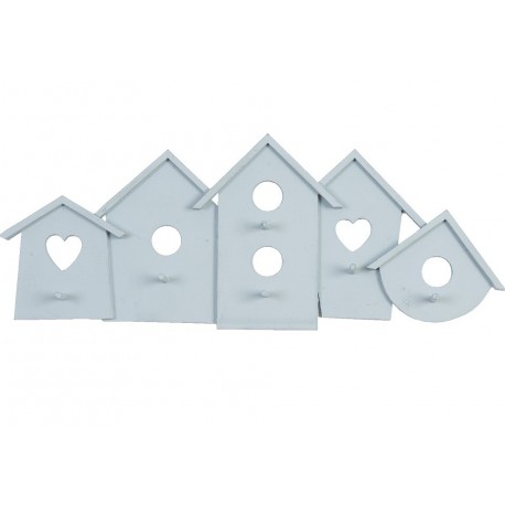 Drewniane Wieszaki Ścienne Domki 1