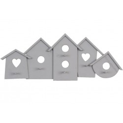 Drewniane Wieszaki Ścienne Domki 2