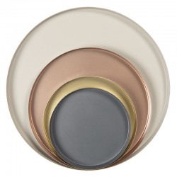 Metalowe Tace Okrągłe 4 szt. Clayre & Eef