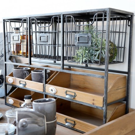 Szafka Ścienna Metalowa Chic Antique z Koszami 