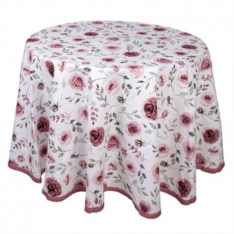 Bawełniany Obrus w Róże Okrągły Clayre & Eef
