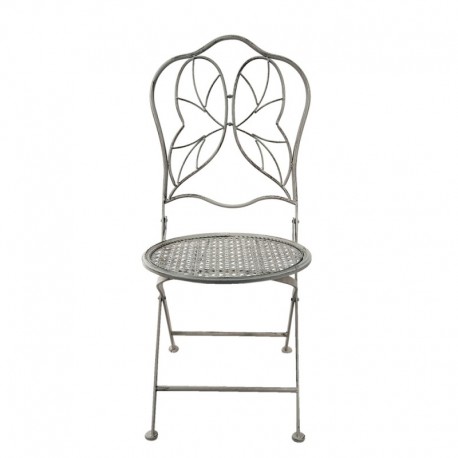 Metalowe Krzesło Prowansalskie Szare Clayre & Eef