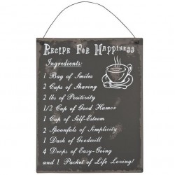 Metalowa Tabliczka Przepis Na Szczęście Clayre & Eef