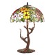 Lampa Stołowa Tiffany Duża Kolorowa A Clayre & Eef