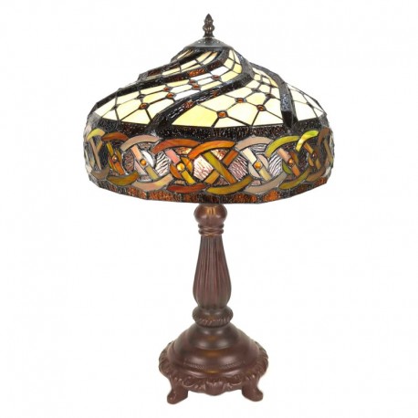Lampa Stołowa Tiffany Duża Kolorowa D Clayre & Eef
