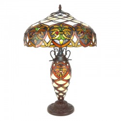 Lampa Stołowa Tiffany Duża Kolorowa E Clayre & Eef