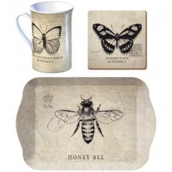 Kubek z Tacką i Podkładką Owady