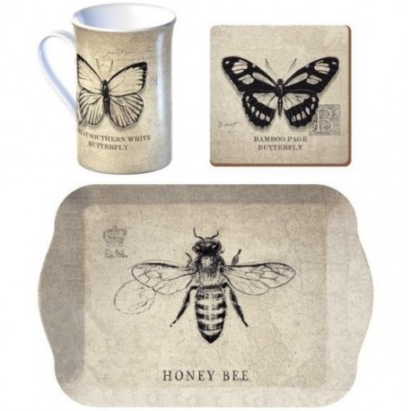Kubek z Tacką i Podkładką Owady