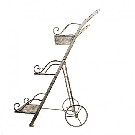 Metalowy Kwietnik Prowansalski Kremowy Clayre & Eef