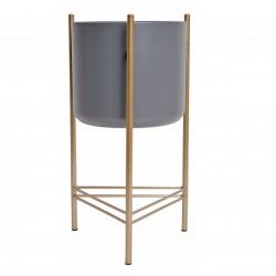 Metalowy Kwietnik Czarno-Złoty w Stylu Skandynawskim C