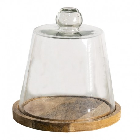 Drewniana Taca Ze Szklanym Kloszem C Clayre & Eef