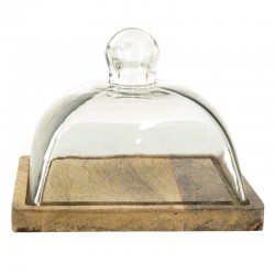 Drewniana Taca Ze Szklanym Kloszem D Clayre & Eef