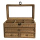 Rattanowe Pudełko Boho z Szufladkami i Przegródkami Clayre & Eef
