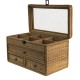 Rattanowe Pudełko Boho z Szufladkami i Przegródkami Clayre & Eef