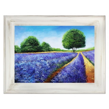 Duży Obraz Prowansalski z Polami Lawendy D