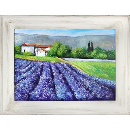 Duży Obraz Prowansalski z Polami Lawendy D
