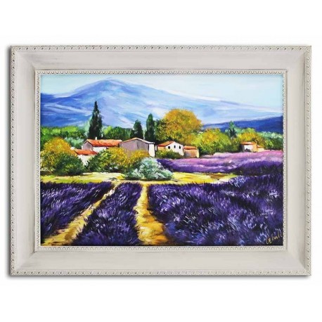 Duży Obraz Prowansalski z Polami Lawendy H