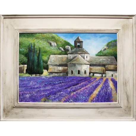 Duży Obraz Prowansalski z Polami Lawendy K