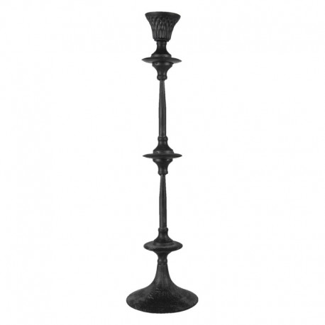Wysoki Świecznik Metalowy Czarny Clayre & Eef