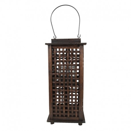 Lampion Boho Bambusowy Brązowy A Clayre & Eef