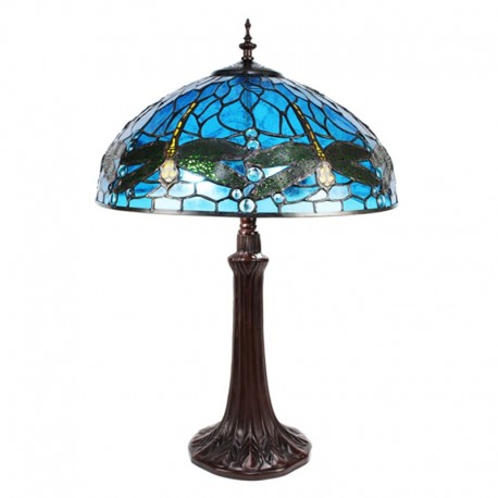 Lampa Stołowa Tiffany z Ważkami A Clayre & Eef
