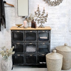 Komoda Industrialna Chic Antique z Koszami