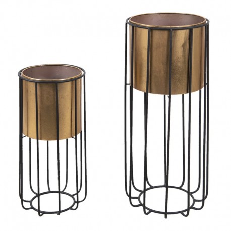 Metalowe Kwietniki Okrągłe 2 szt. Clayre & Eef