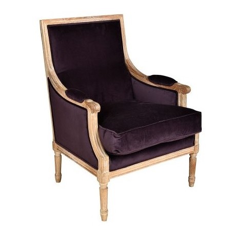 Fotel Belldeco Classic Prosty Bakłażan 1