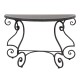 Półokrągły Stolik Metalowy Prowansalski A Clayre & Eef