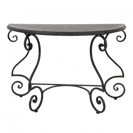 Półokrągły Stolik Metalowy Prowansalski A Clayre & Eef