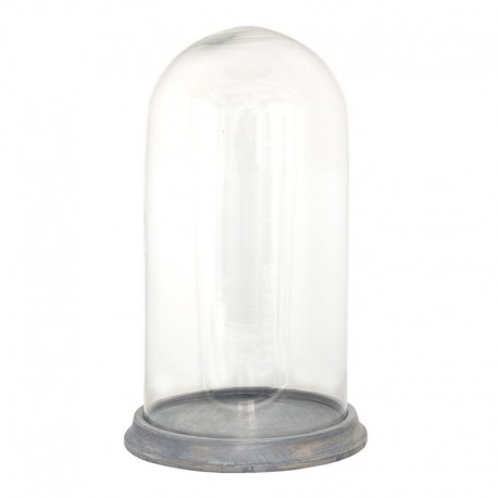 Szklany Klosz z Szarą Podstawką A Clayre & Eef