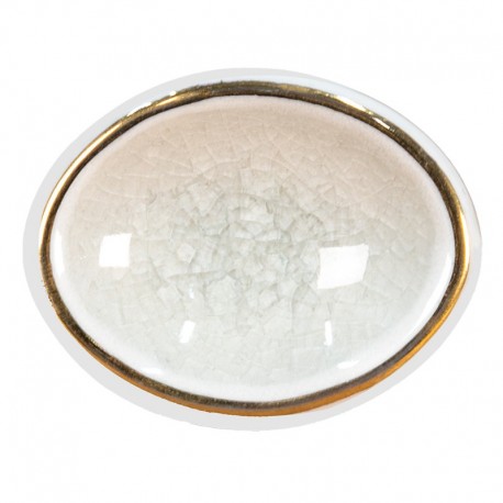 Ceramiczna Gałka Meblowa Kremowa Owalna Clayre & Eef