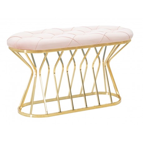 Ławka Glamour Zig Złoto-Czarna Mauro Ferretti