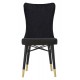 Krzesła Glamour Mimoza Czarne 2 szt. Mauro Ferretti