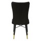 Krzesła Glamour Mimoza Czarne 2 szt. Mauro Ferretti