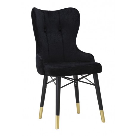 Krzesła Glamour Kelebek Czarne 2 szt. Mauro Ferretti