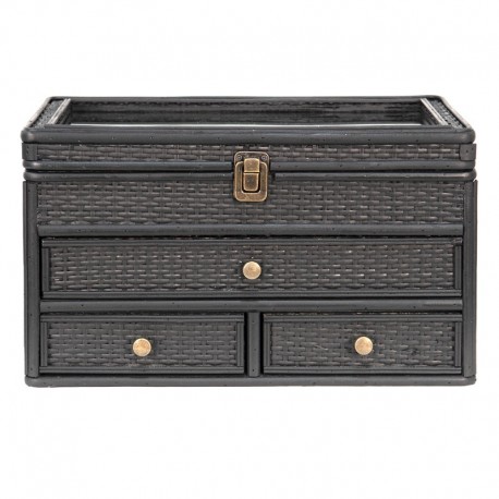 Organizer Na Biżuterię Rattanowy Szary Clayre & Eef