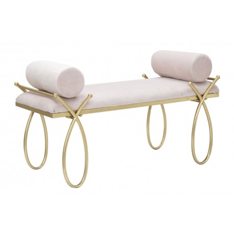Ławka Glamour Ribbon Różowa Mauro Ferretti