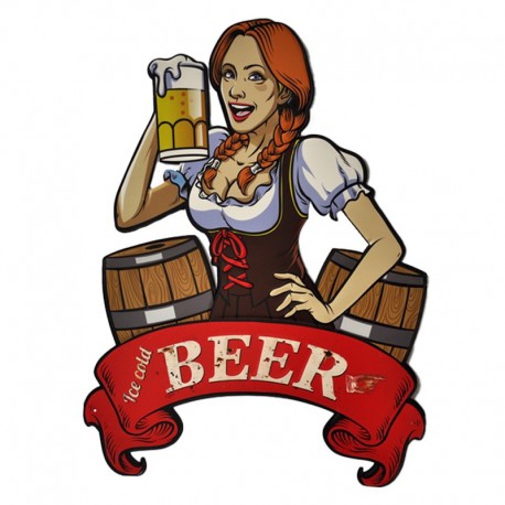 Metalowa Tablica Retro Duża Piwo Clayre & Eef