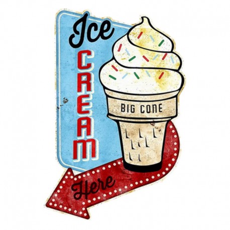 Metalowa Tablica Retro Lody Clayre & Eef