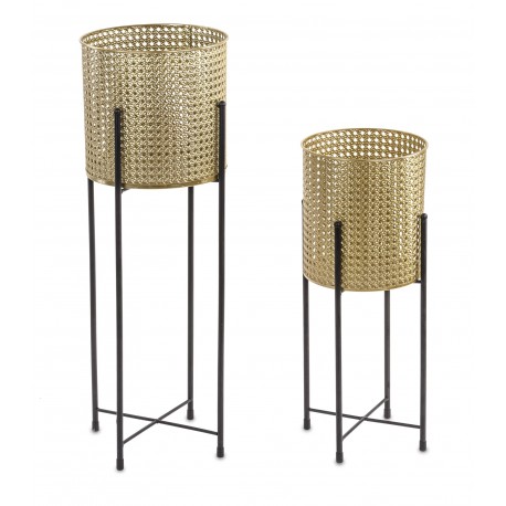 Metalowe Kwietniki Wysokie 2 szt. F