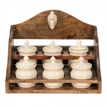 Półka Na Przyprawy z Pojemniczkami Clayre & Eef