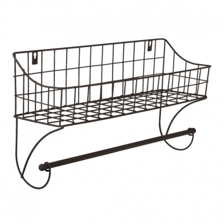 Wieszak Na Ręcznik Do Rąk z Metalowym Koszem Clayre & Eef