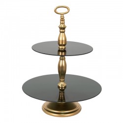 Piętrowa Patera ze Szklanymi Talerzami Clayre & Eef