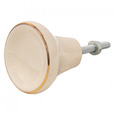 Ceramiczna Gałka Meblowa Kremowa Clayre & Eef