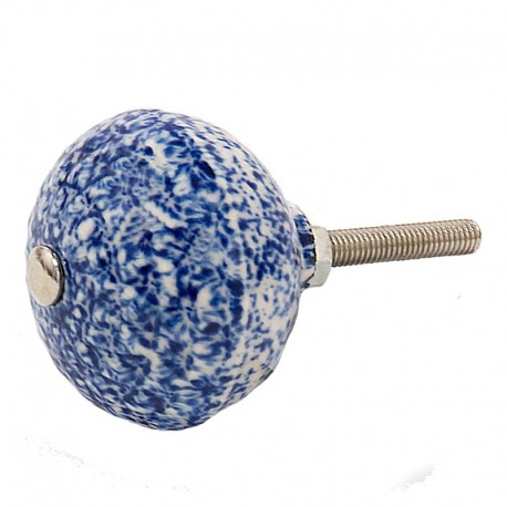 Ceramiczna Gałka Meblowa Biało-Niebieska Clayre & Eef