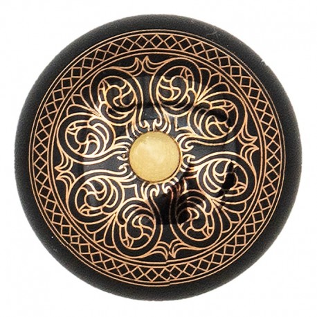 Ceramiczna Gałka Meblowa Czarno-Złota B Clayre & Eef